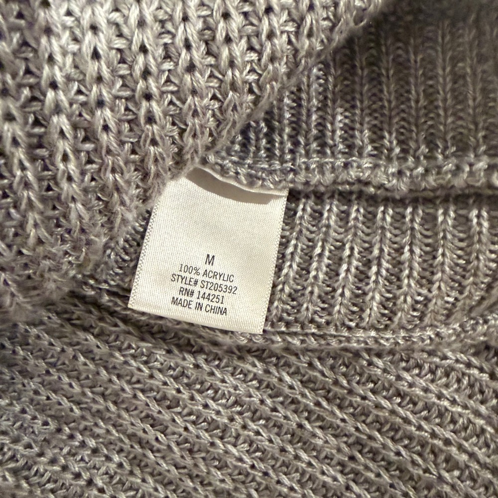 Harper Heritage Womens Grey Open Back Knit Sweater Size M ST205392 - Picture 5 of 5